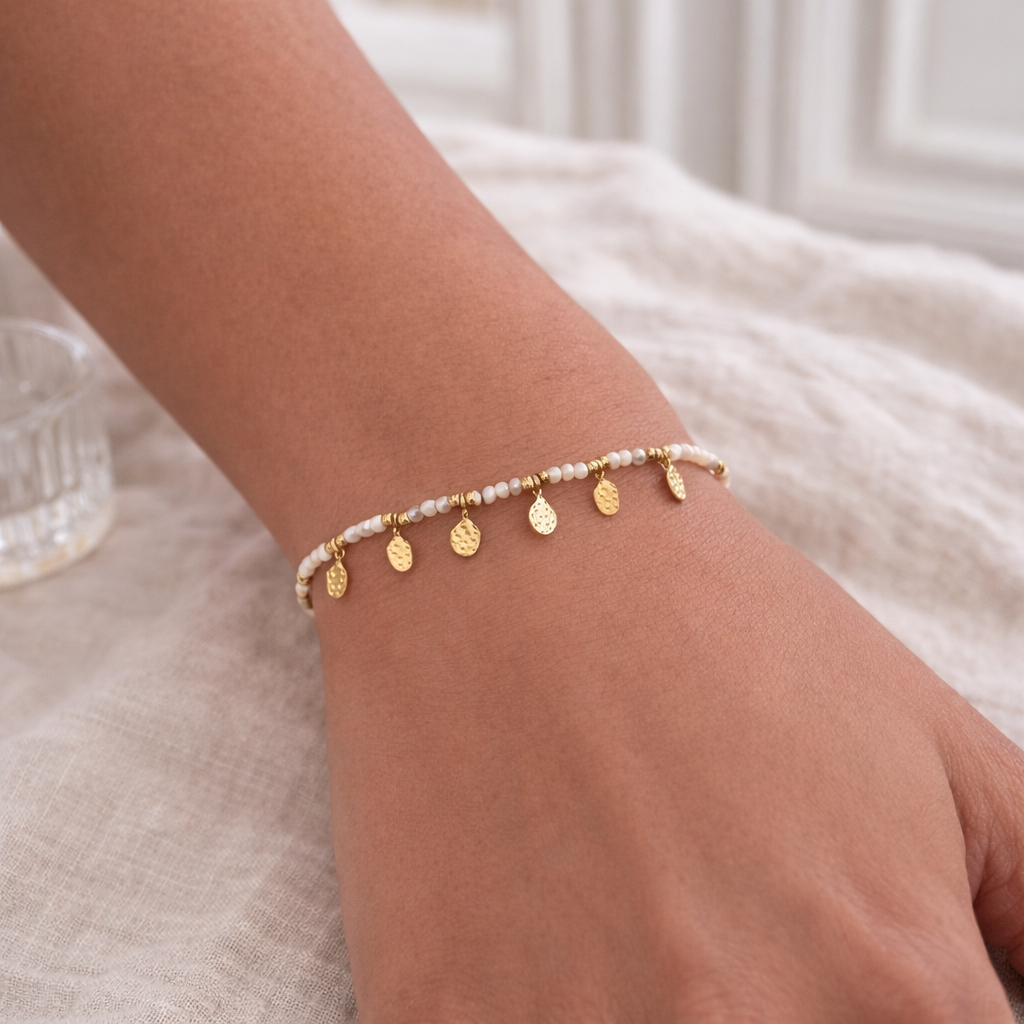 Bracelet perles et pampilles