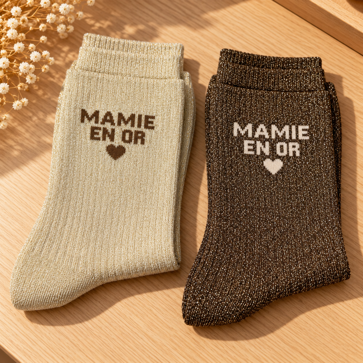 Chaussettes Mamie en Or