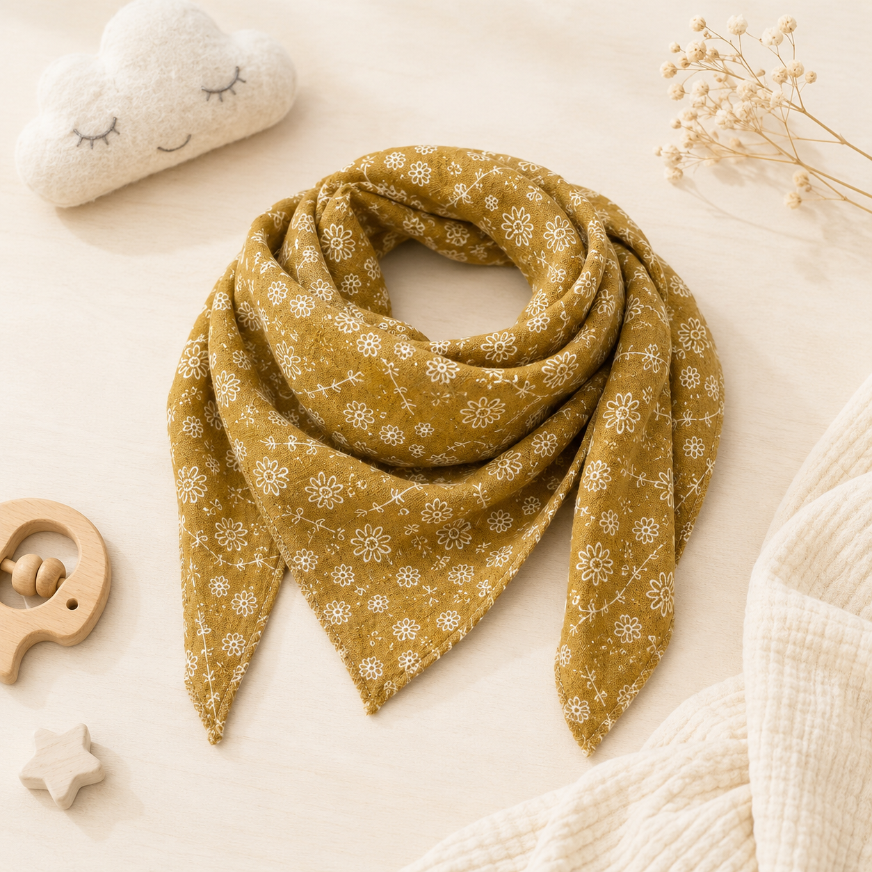 Petit foulard fleuri enfant