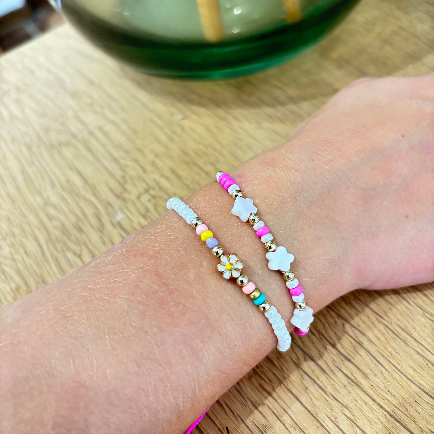 Bracelet enfant nacré fleur