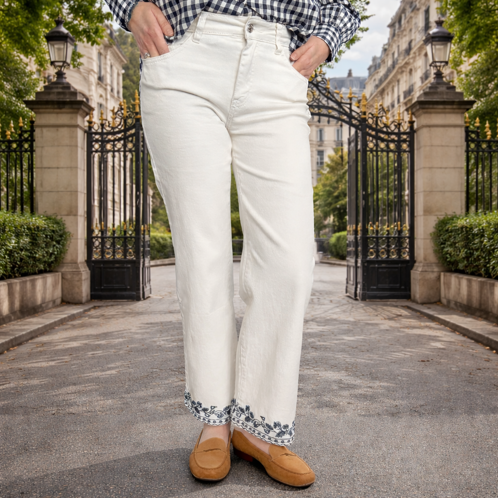 Jean bas dentelle