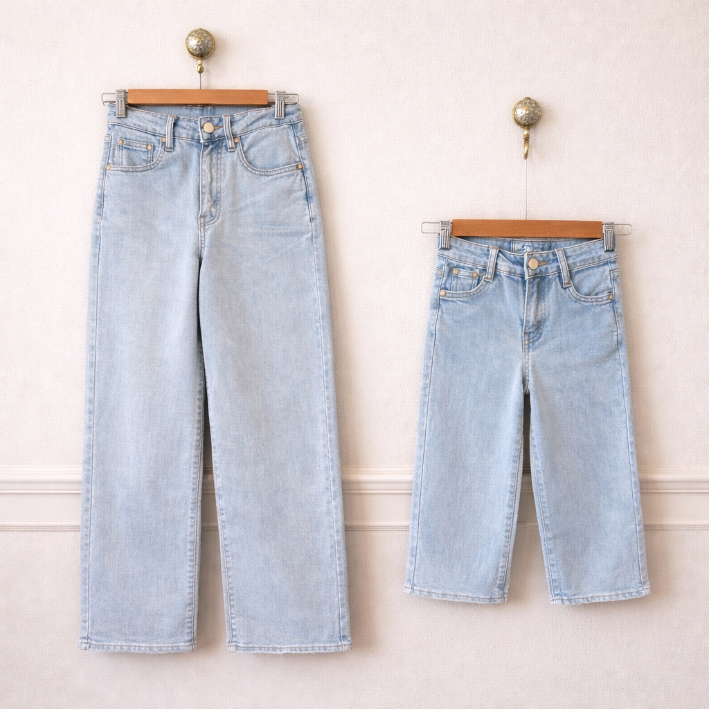 jean wide leg femme, enfant l'atelier numero 1
