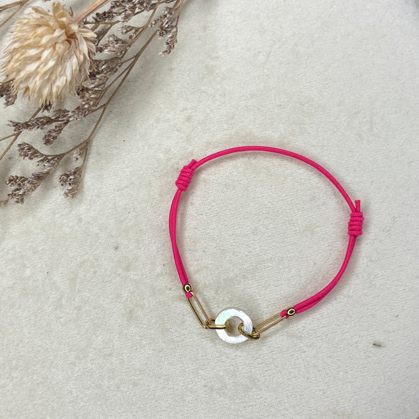 Bracelet élastique nacre