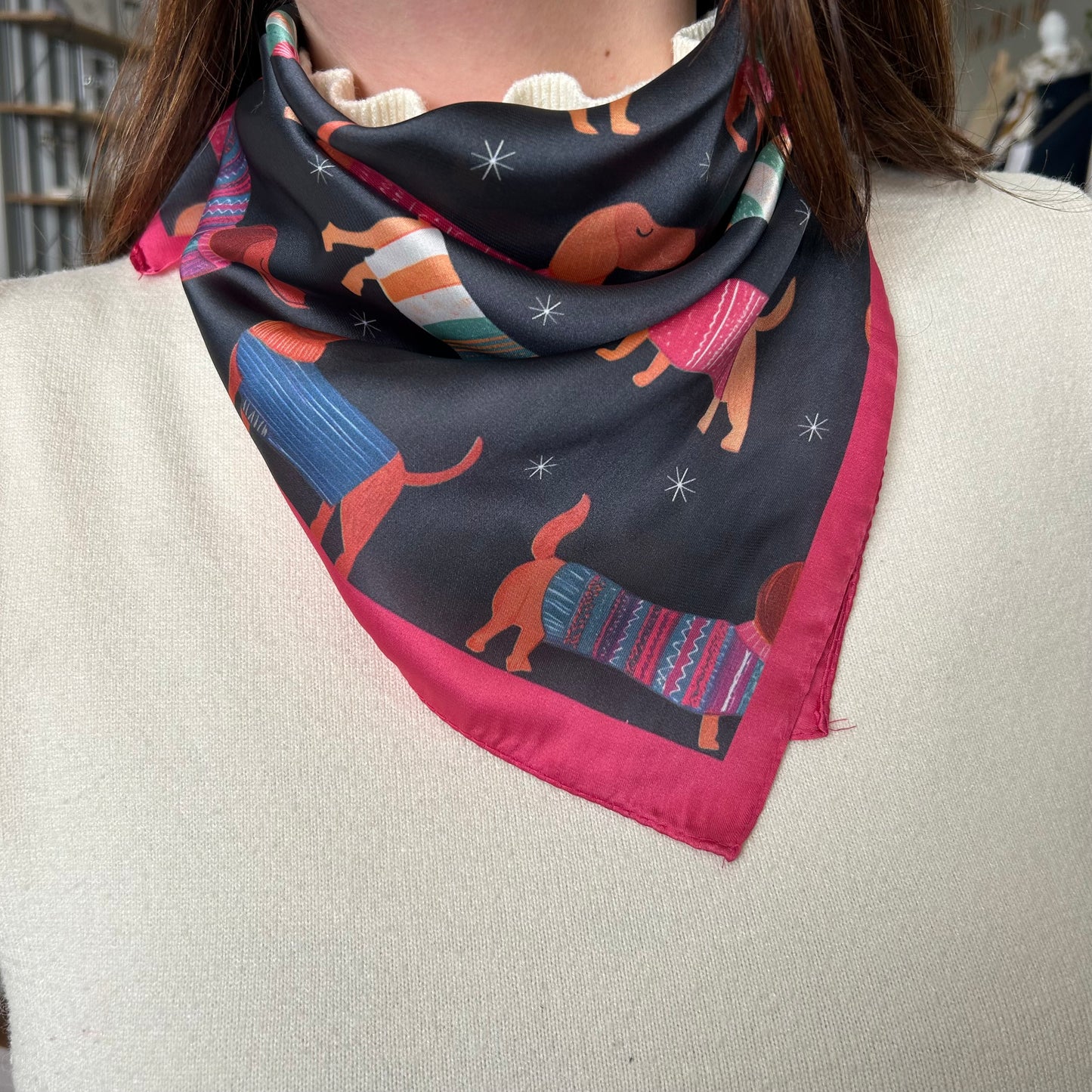 Foulard Teckel coloré