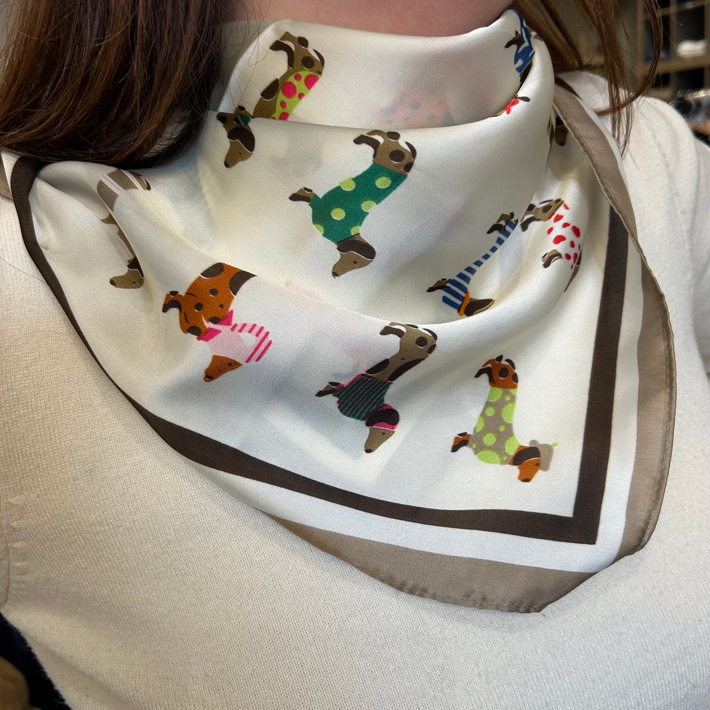 Foulard Teckel Satiné