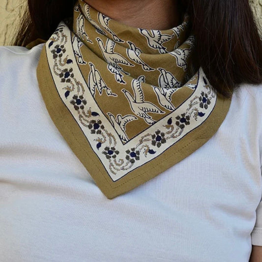 Petit foulard Flavie olive