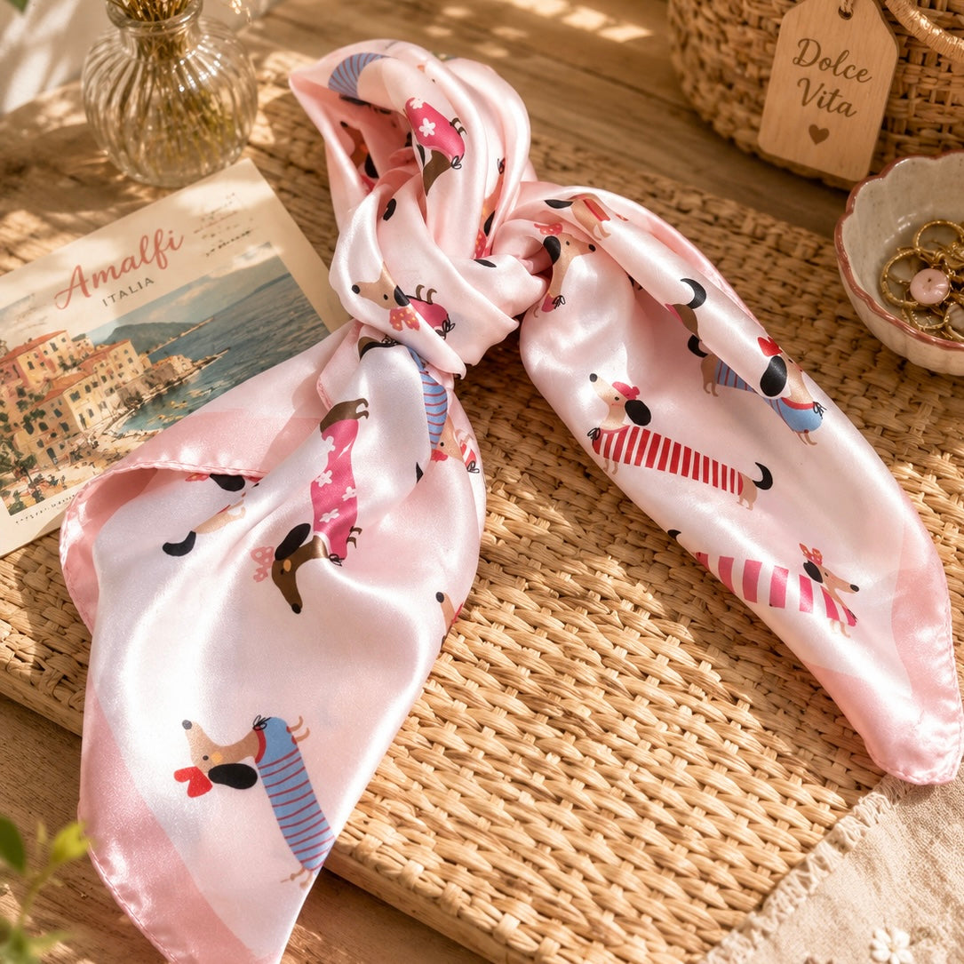 Foulard Teckel Satiné