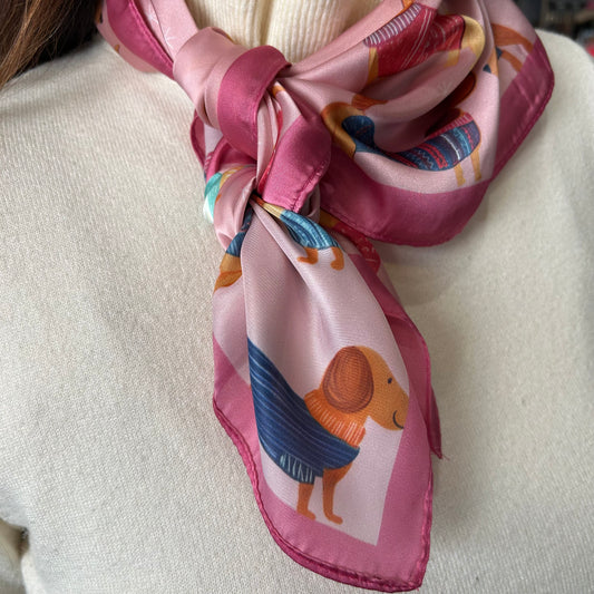 Foulard Teckel coloré