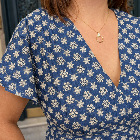 Collier anneau et nacre