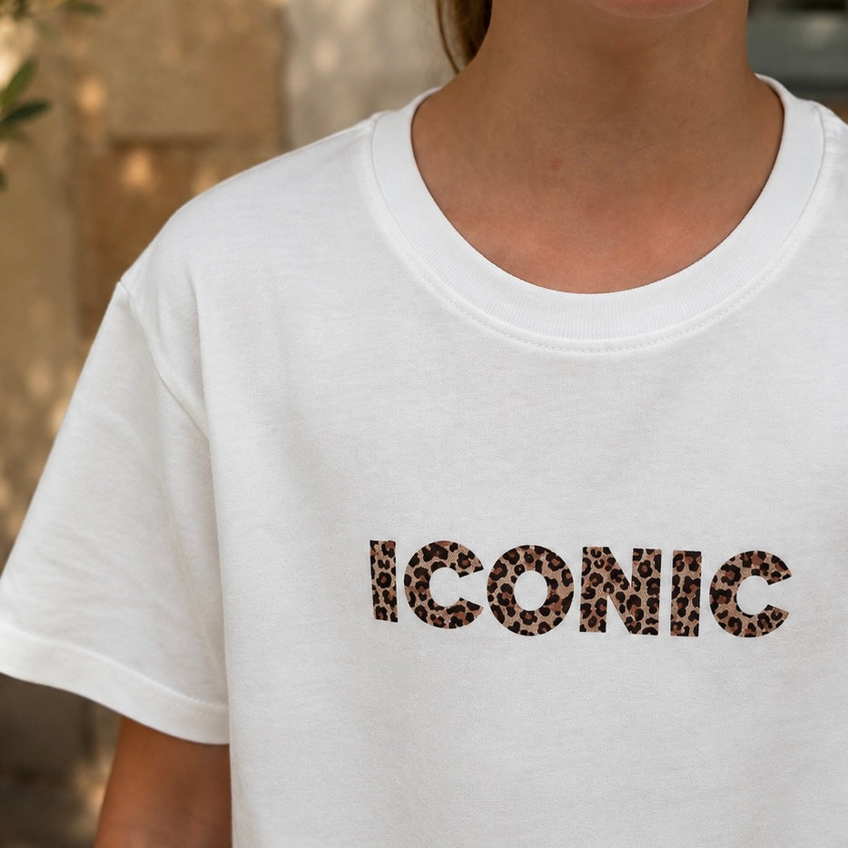 T shirt ICONIC leopard enfant et ado