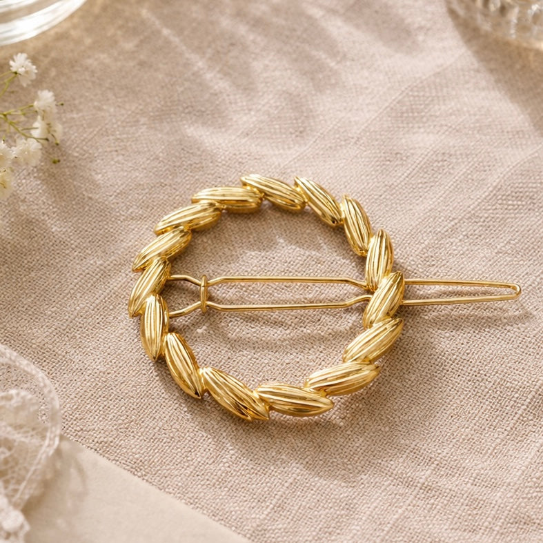 Barrette cheveux dorée