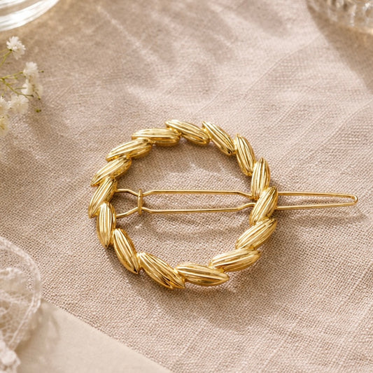 Barrette cheveux dorée