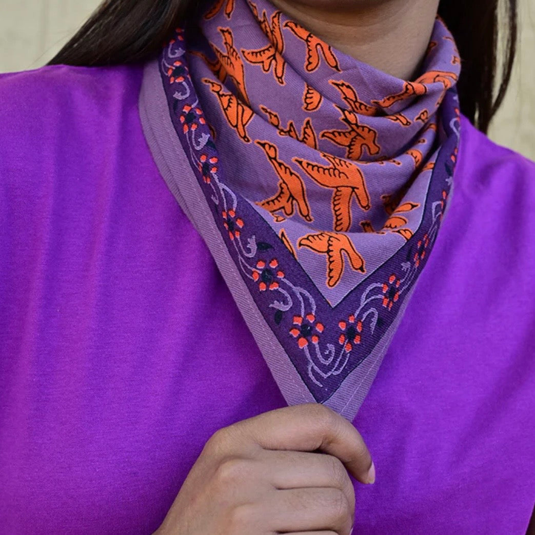 Petit foulard Flavie violet