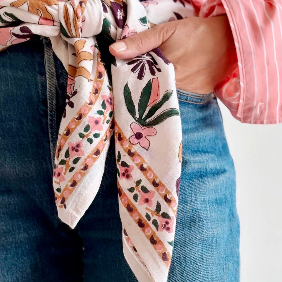 Grand foulard Matis Corail