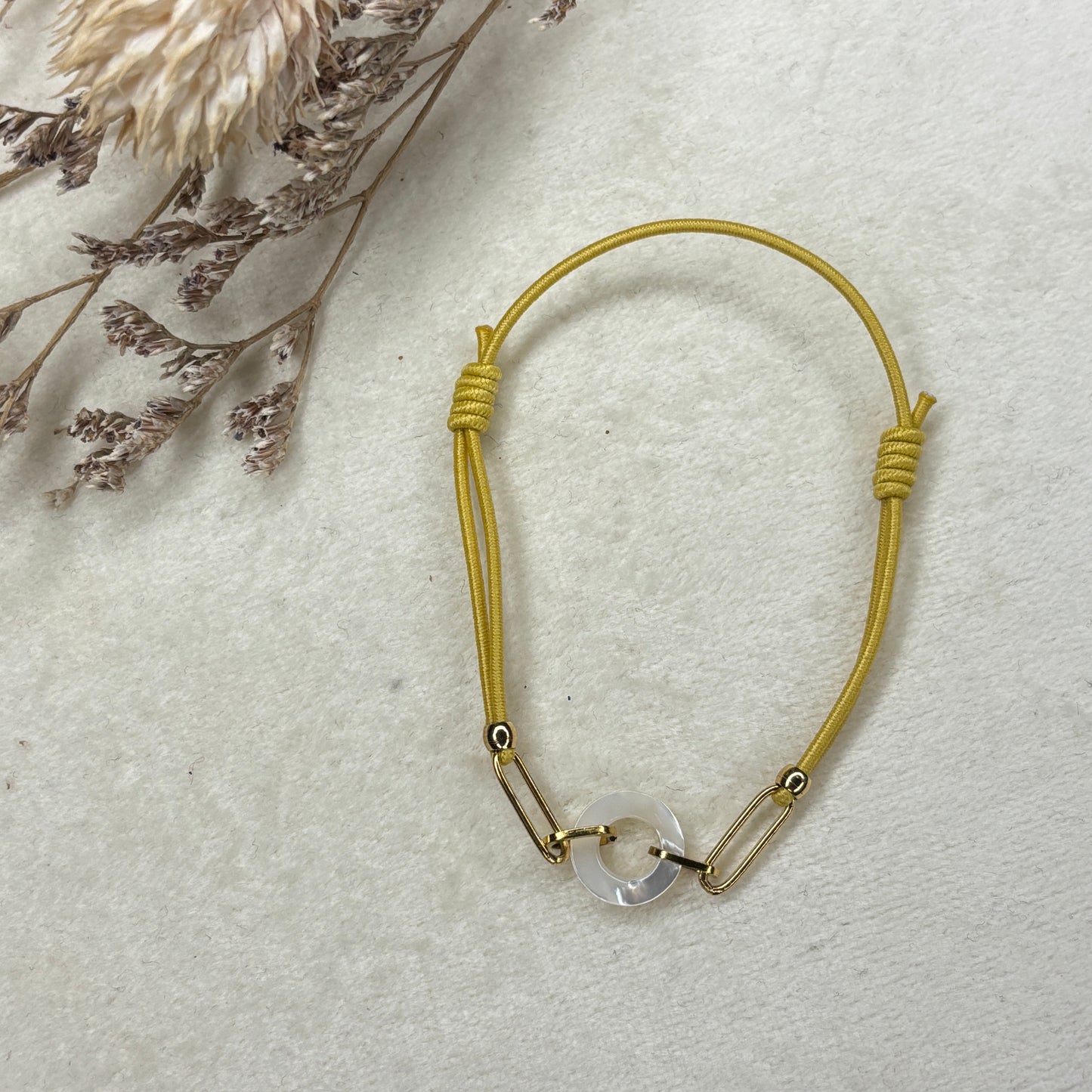 Bracelet élastique nacre