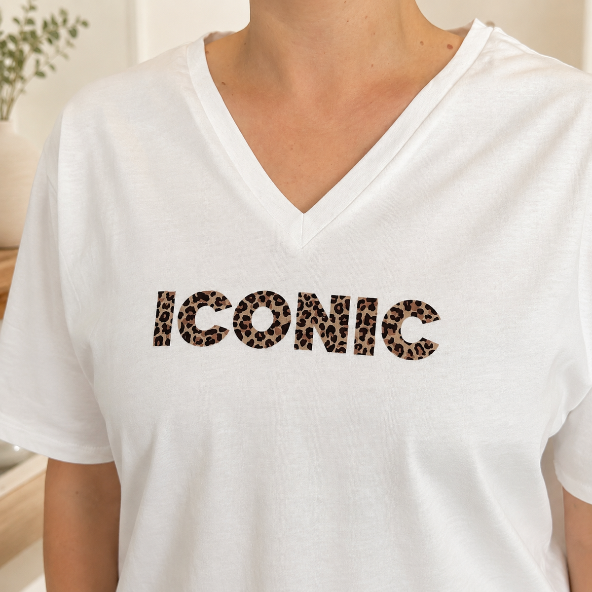 T-shirt ICONIC leopard grande taille