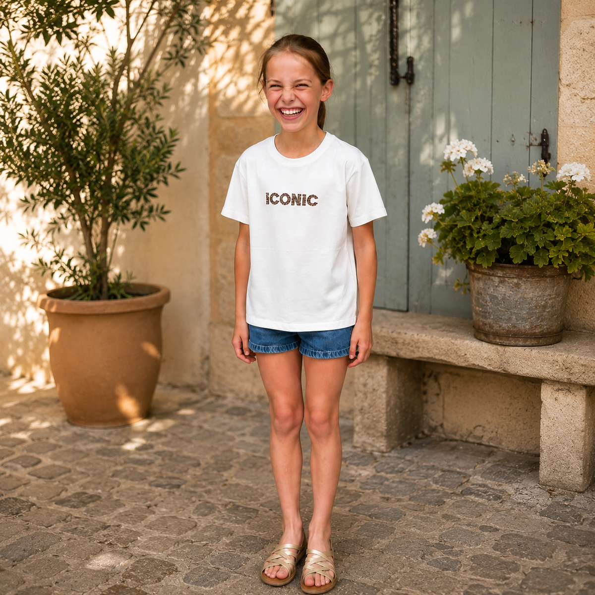 T shirt ICONIC leopard enfant et ado