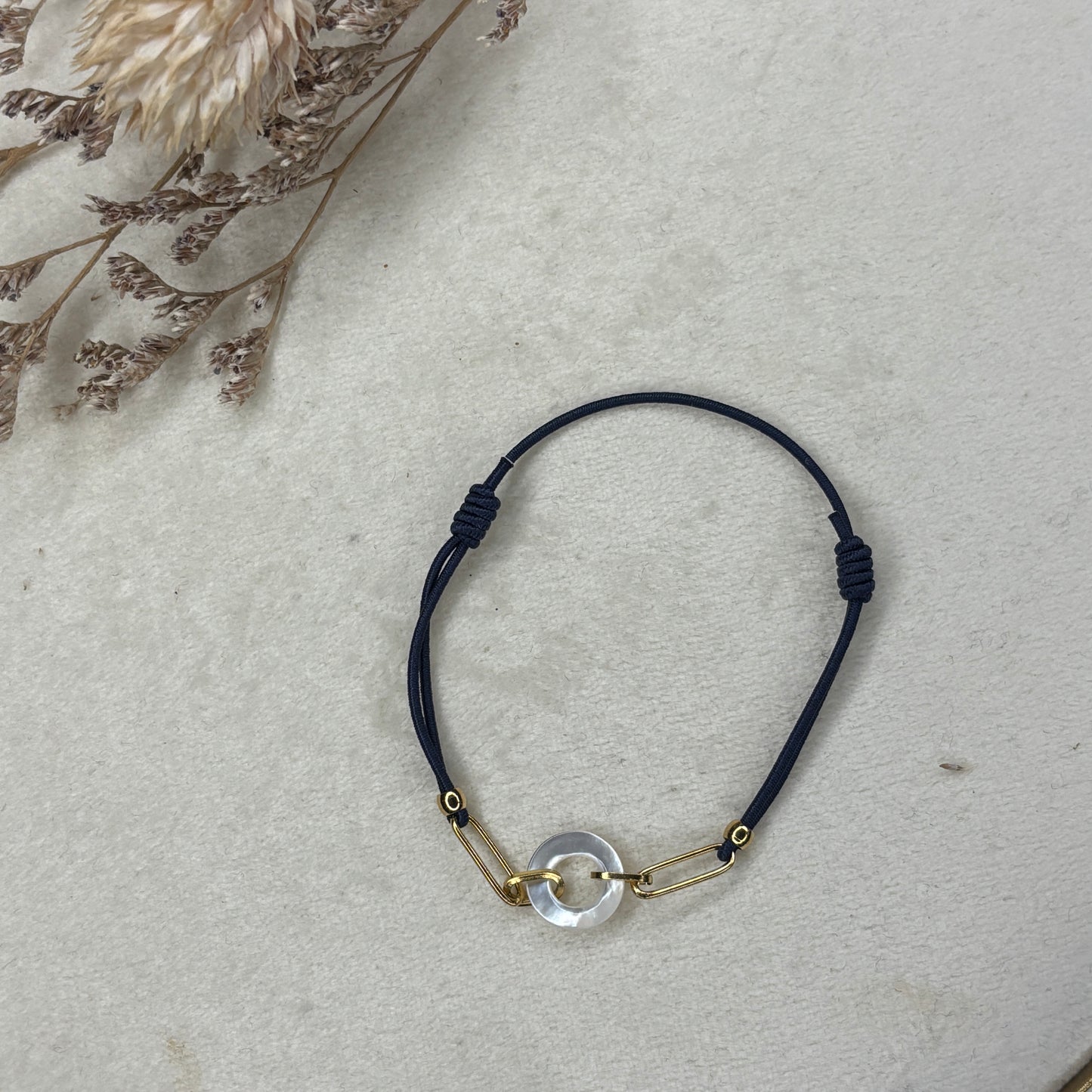 Bracelet élastique nacre