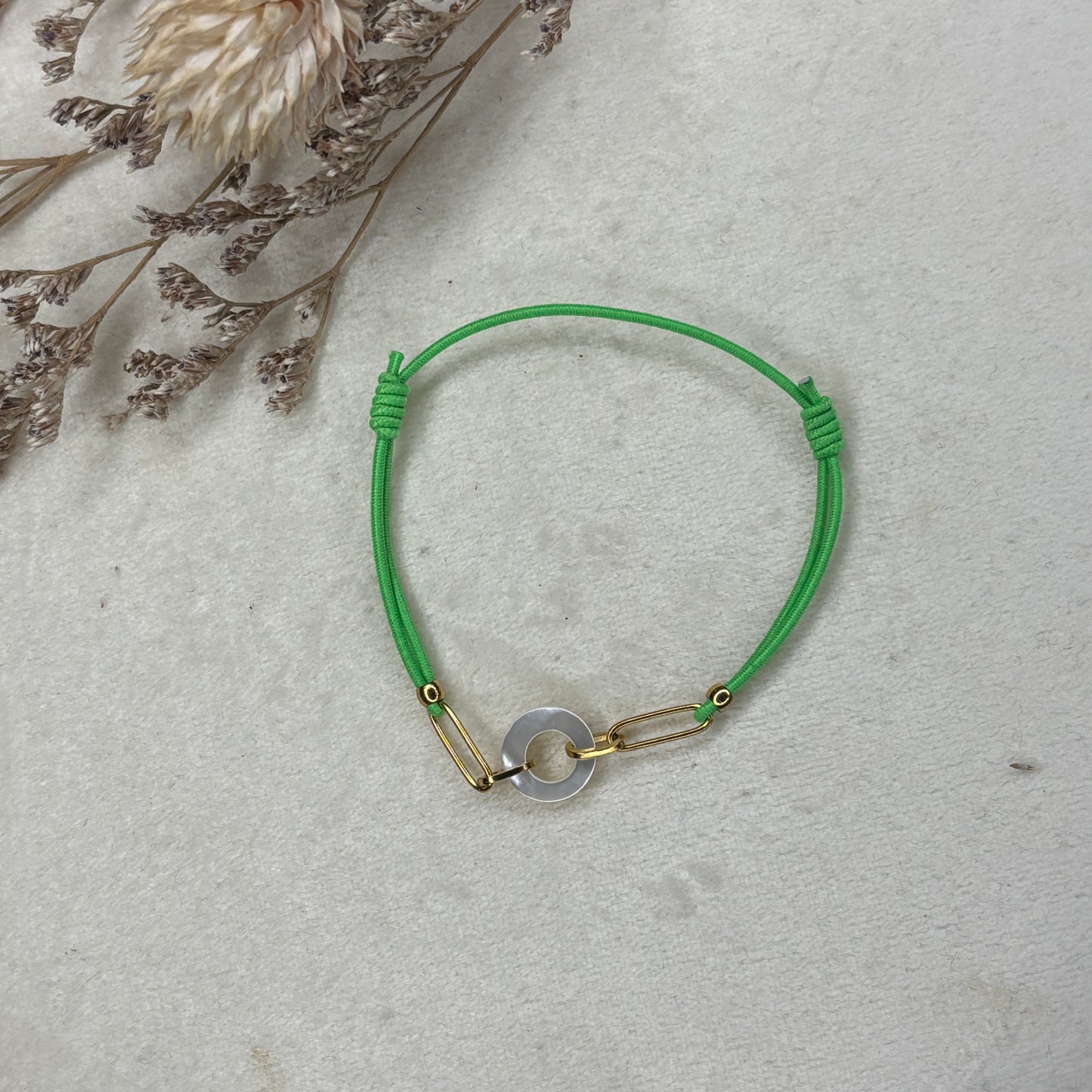 Bracelet élastique nacre