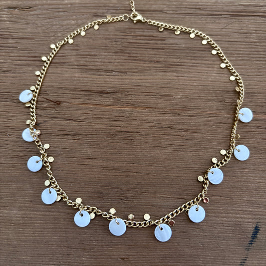 Collier pampilles nacre