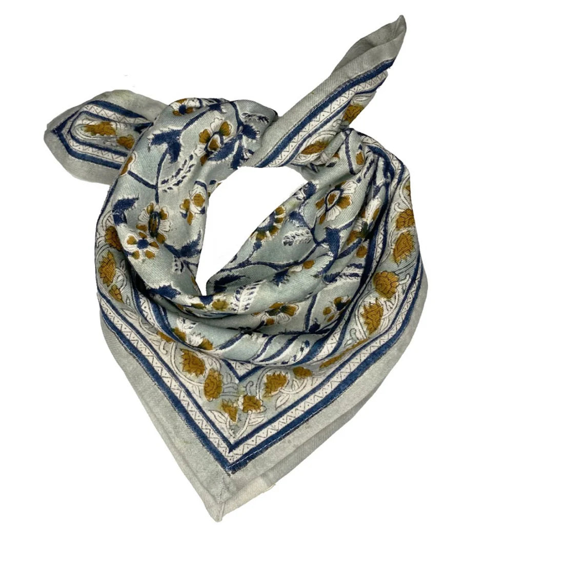 Petit foulard Delhi Bleuet