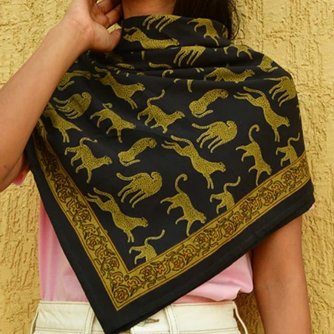 Grand foulard Fauve nuit