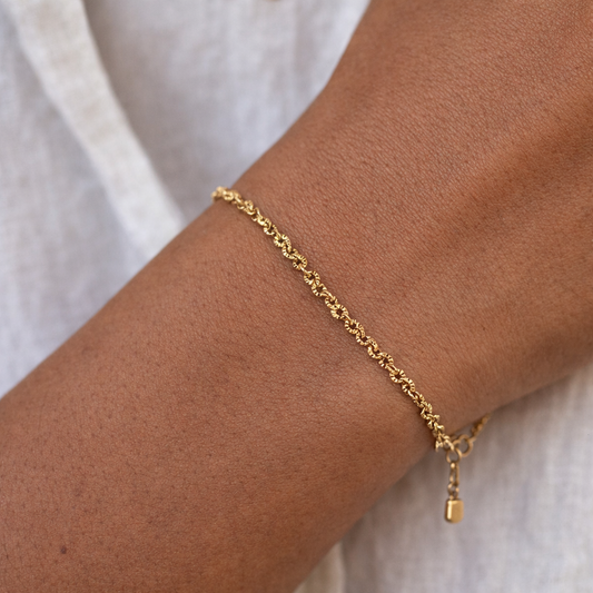 Bracelet anneaux plats