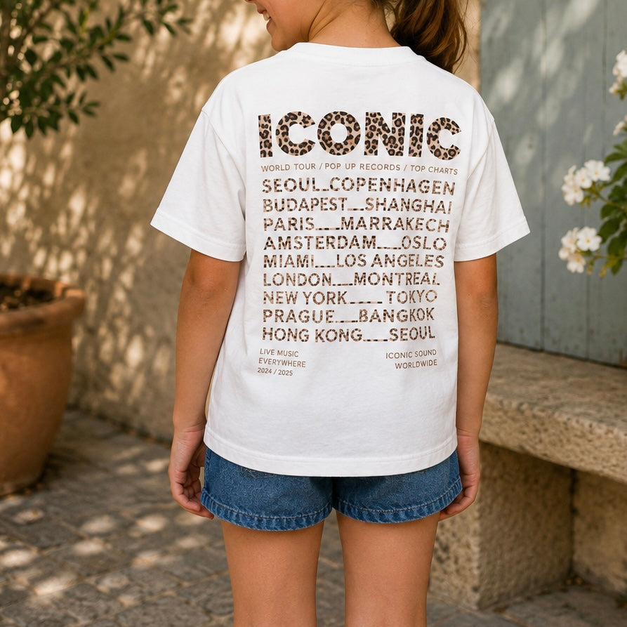 T shirt ICONIC leopard enfant et ado