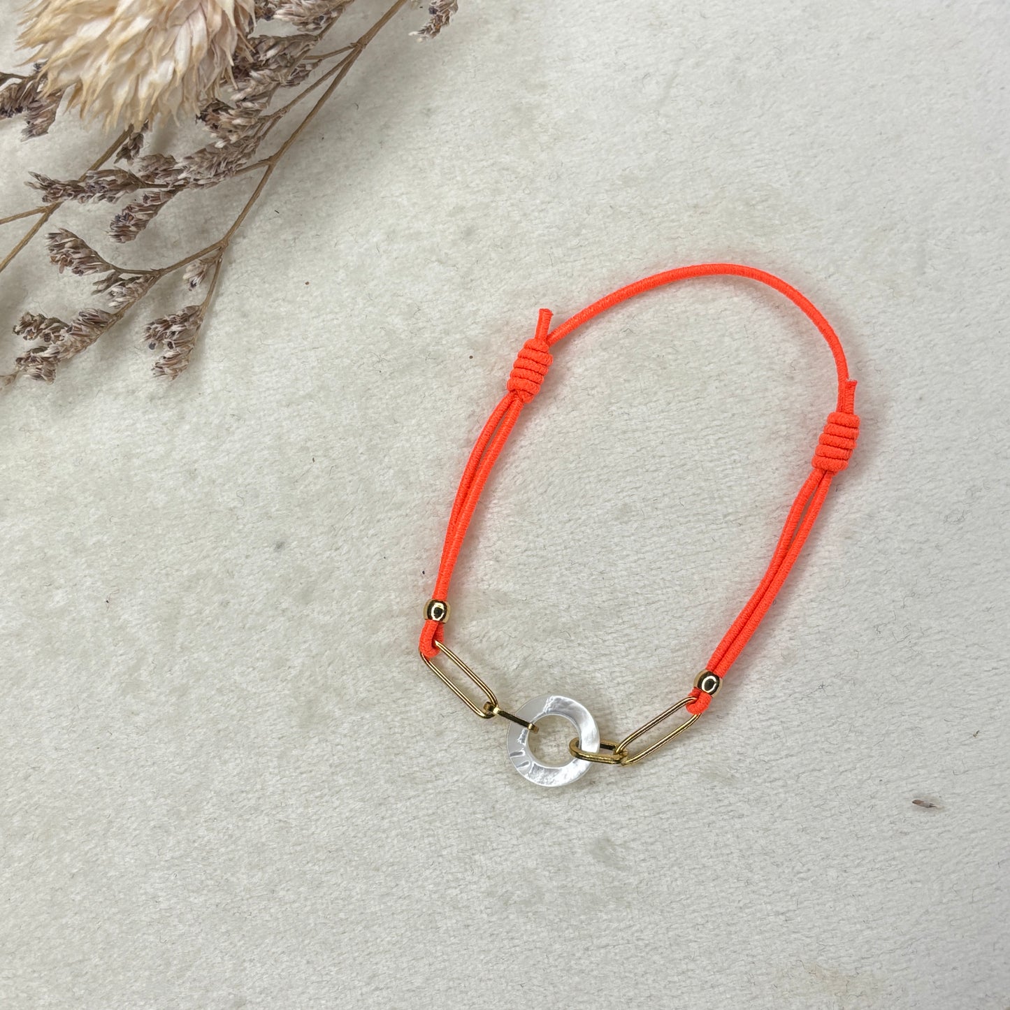 Bracelet élastique nacre