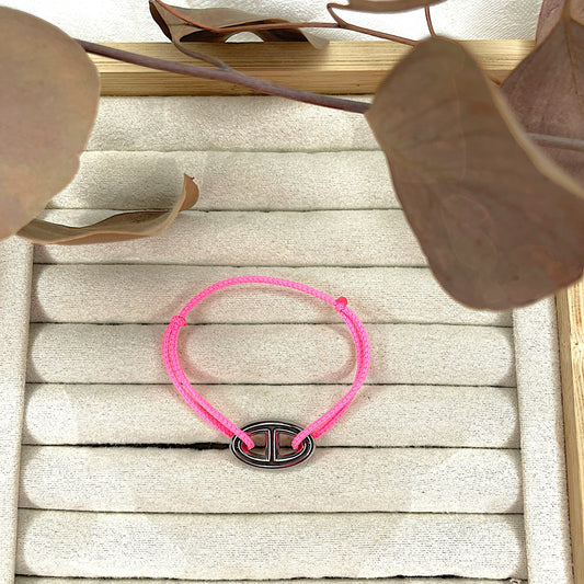 Bracelet cordon Tina argenté