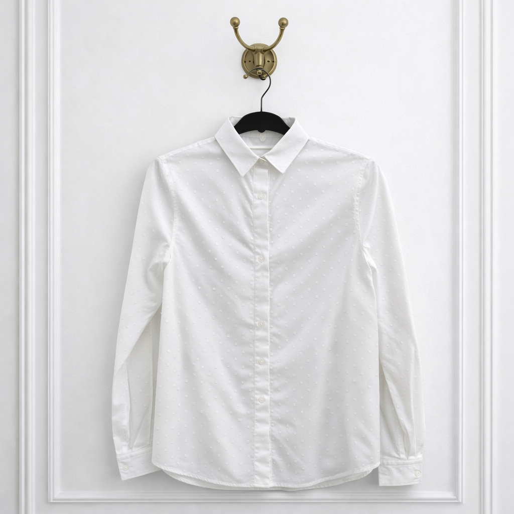 chemise blanche femme plumetis