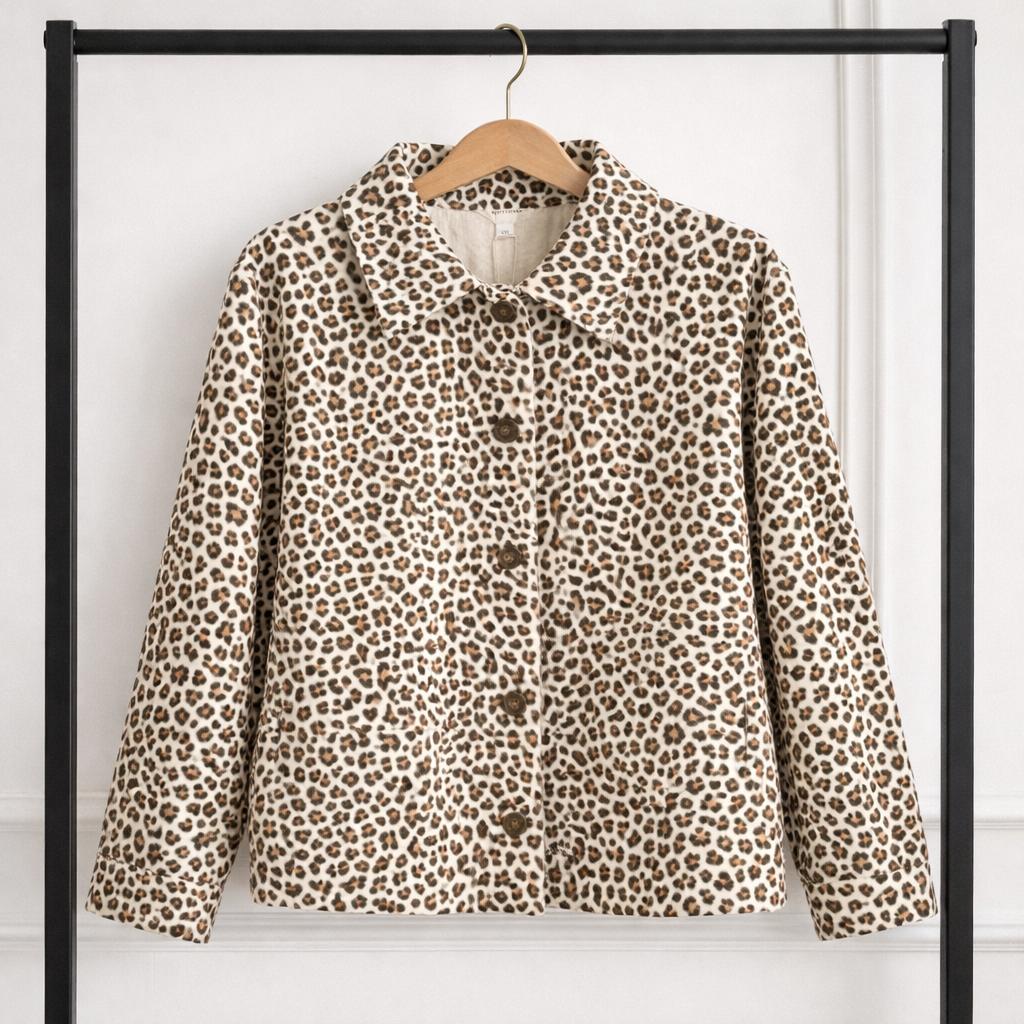 veste femme imprimé léopard